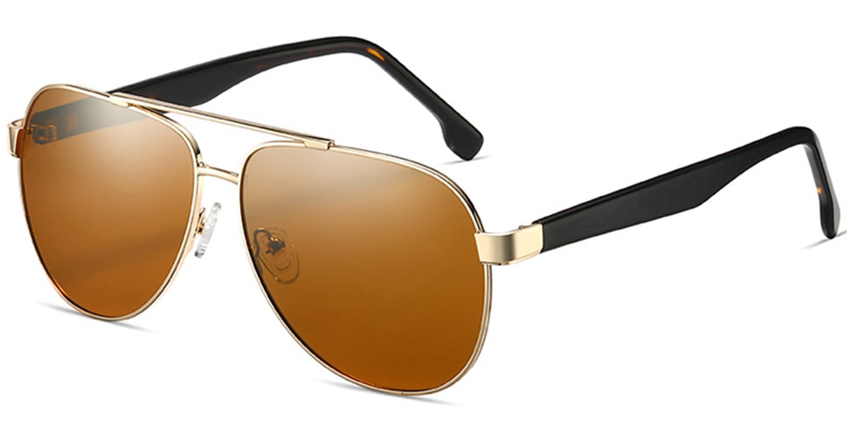Aviator Sunglasses gold+amber_polarized