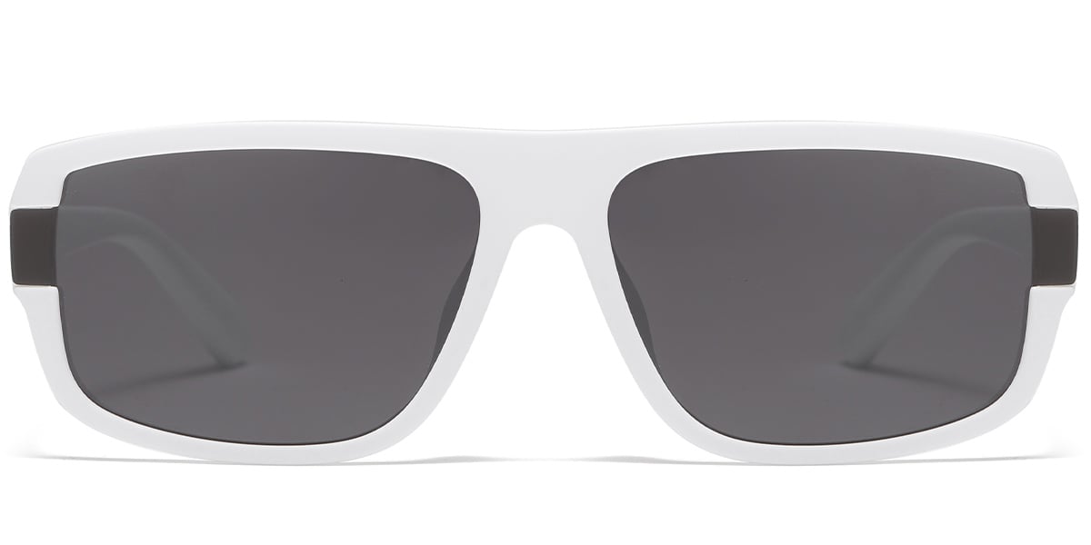 Square Sunglasses white+light_grey_polarized