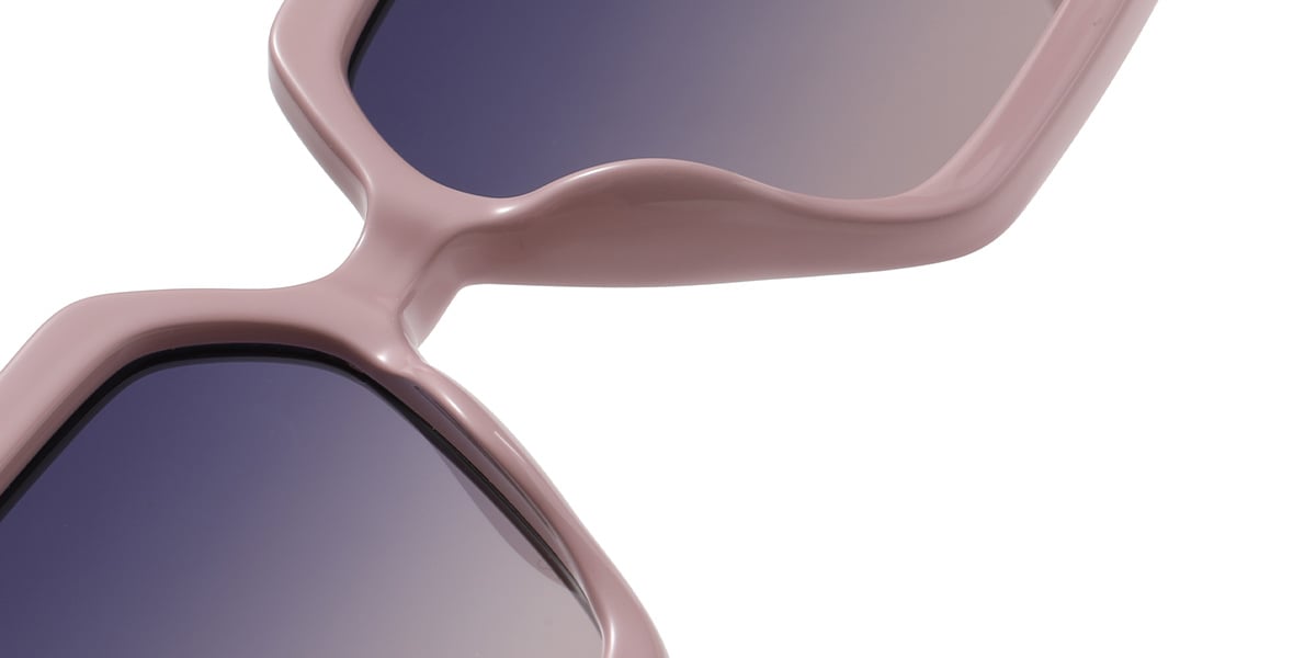 Square Sunglasses pink+blue-amber_polarized