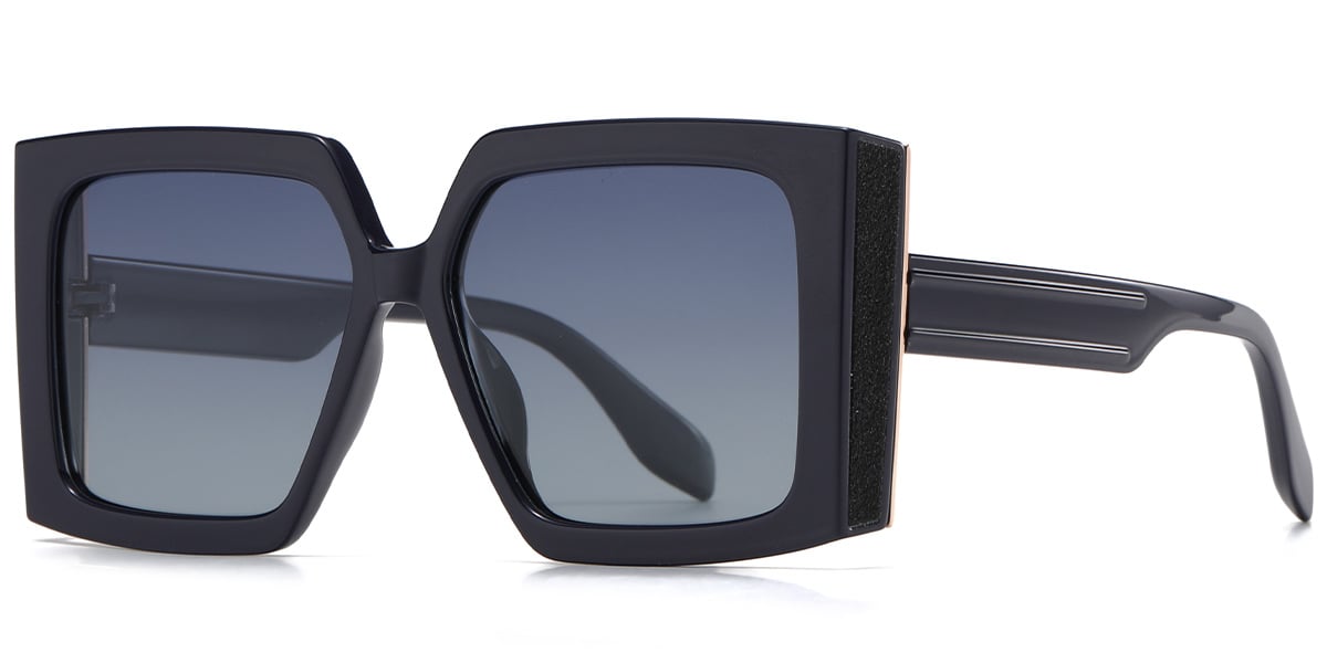 Square Sunglasses dark_blue+blue-grey_polarized