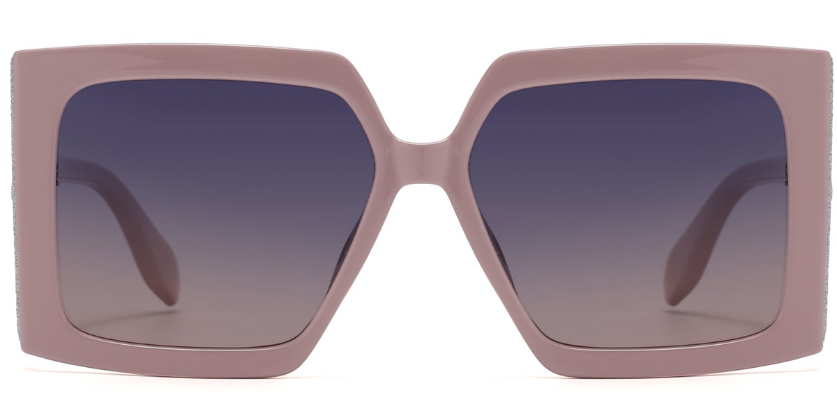 Square Sunglasses pink+blue-amber_polarized