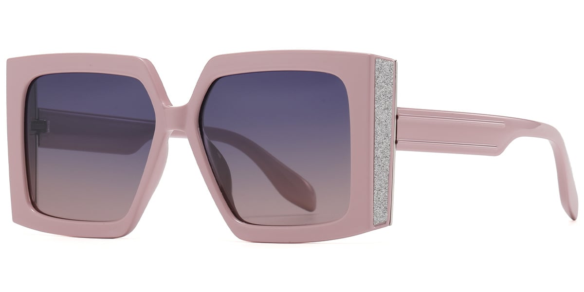 Square Sunglasses pink+blue-amber_polarized