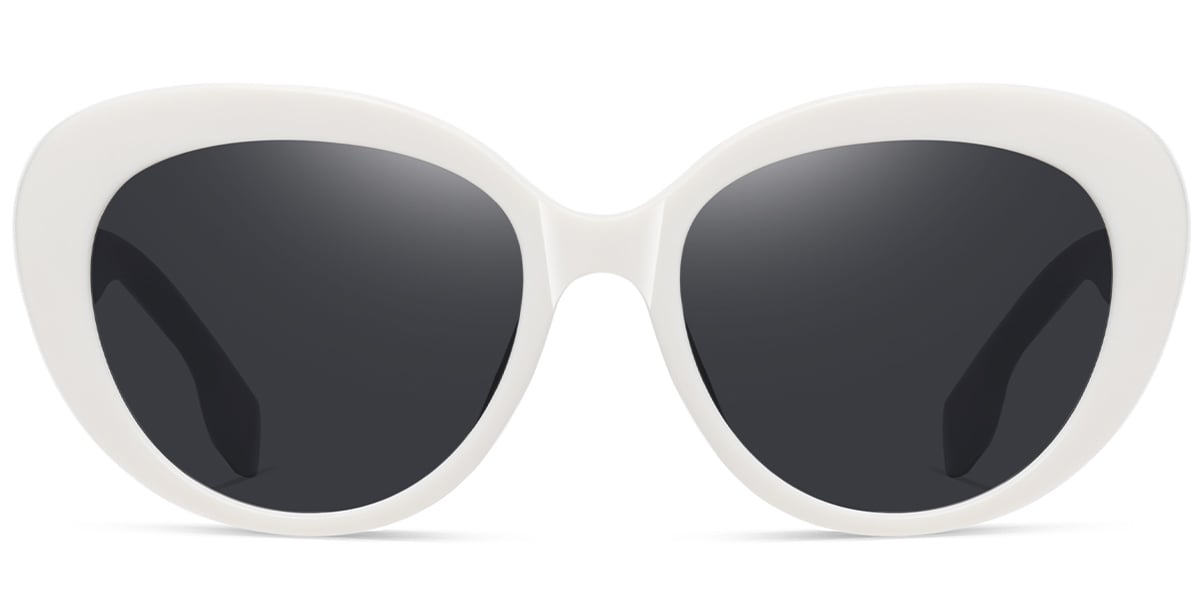 Geometric Sunglasses white+dark_grey_polarized