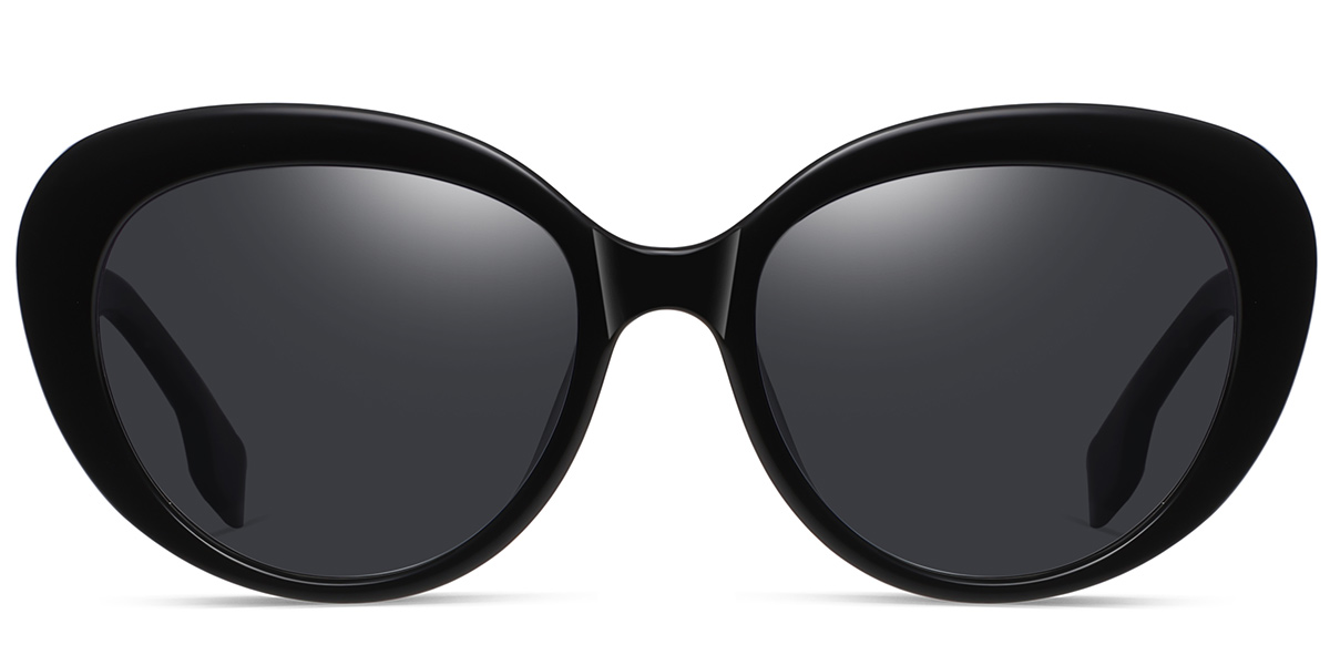 Geometric Sunglasses bright_black+dark_grey_polarized