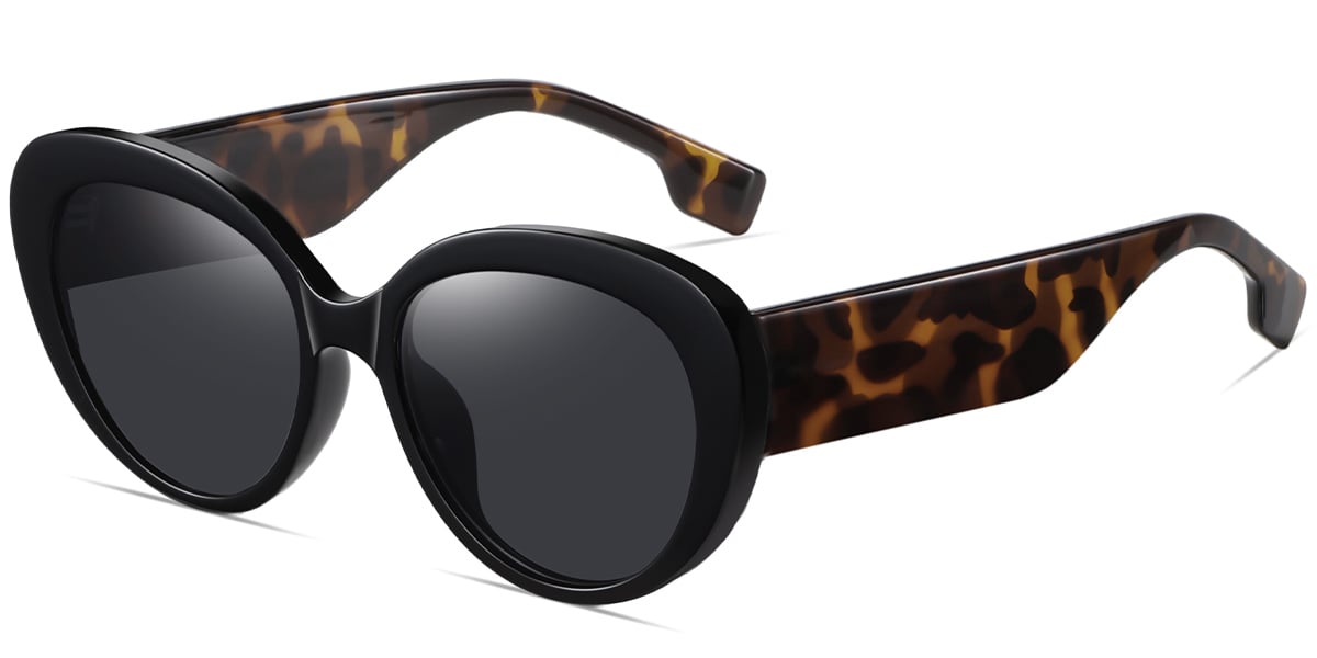 Geometric Sunglasses bright_black+dark_grey_polarized