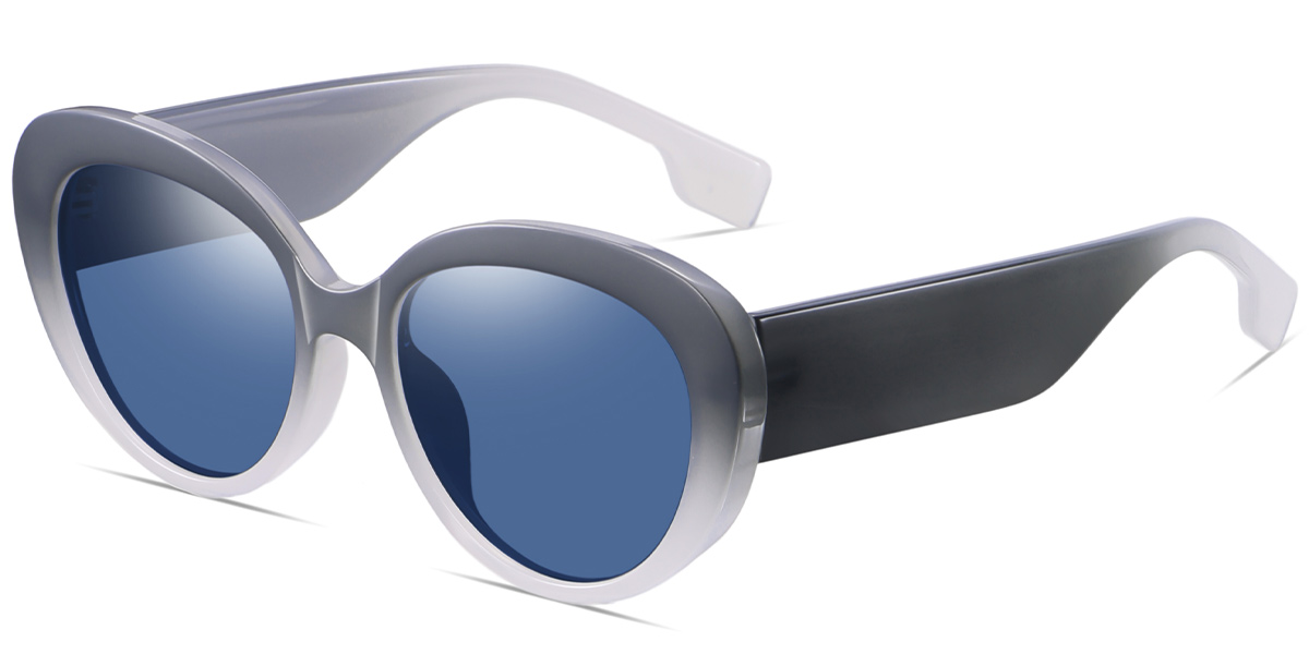 Geometric Sunglasses gradient_grey+blue_polarized