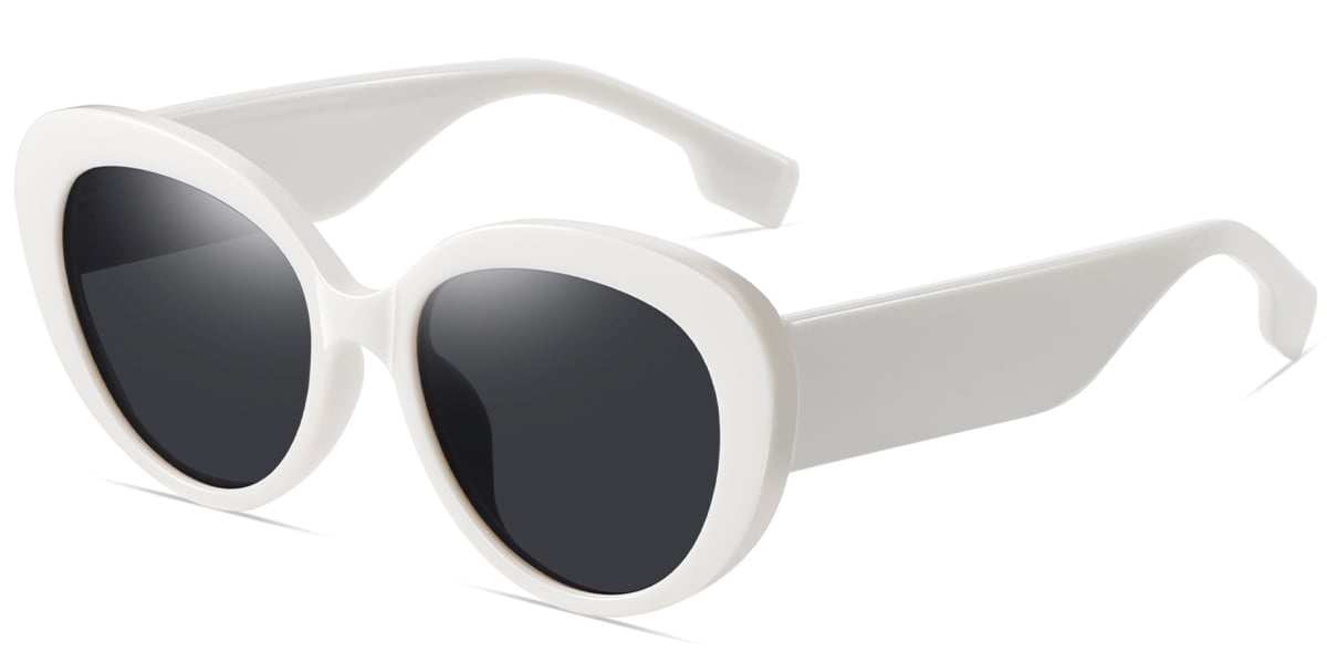 Geometric Sunglasses white+dark_grey_polarized