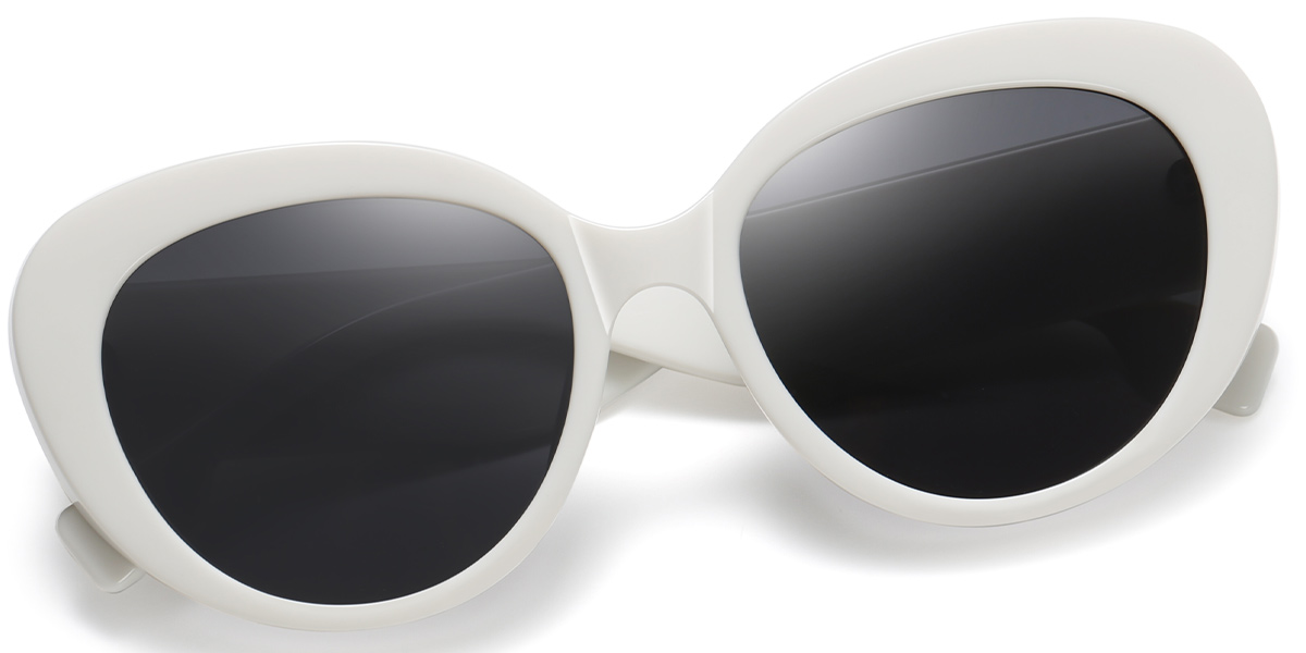 Geometric Sunglasses white+dark_grey_polarized