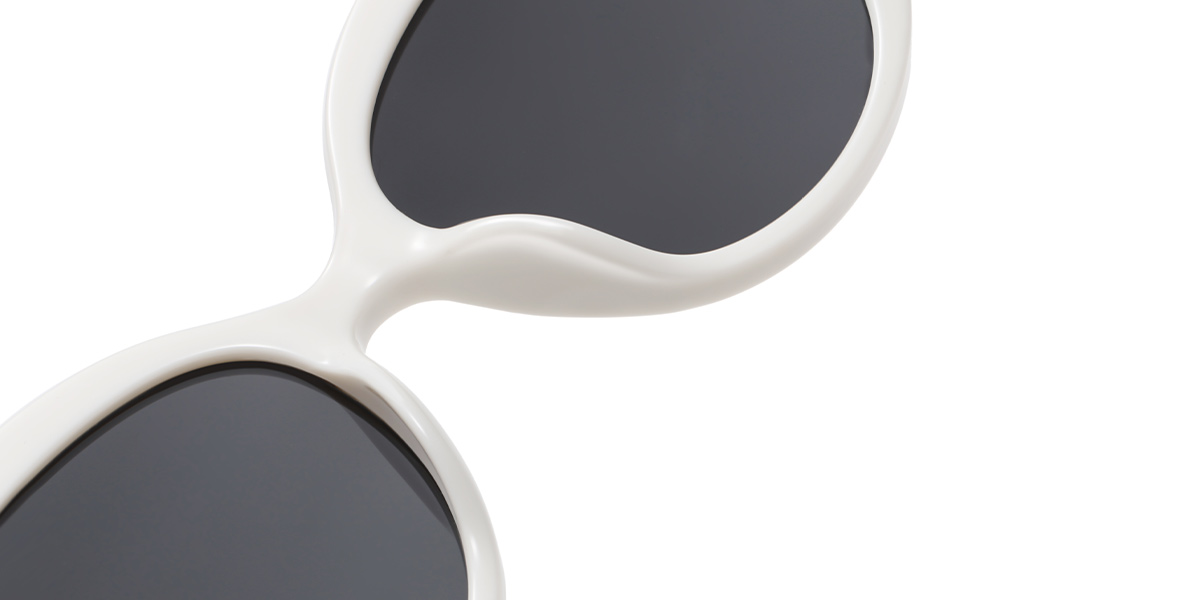 Geometric Sunglasses white+dark_grey_polarized