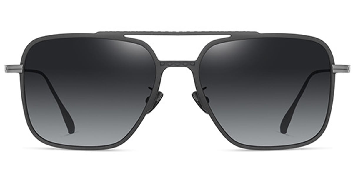 Titanium Geometric Sunglasses light_grey+gradient_grey_polarized