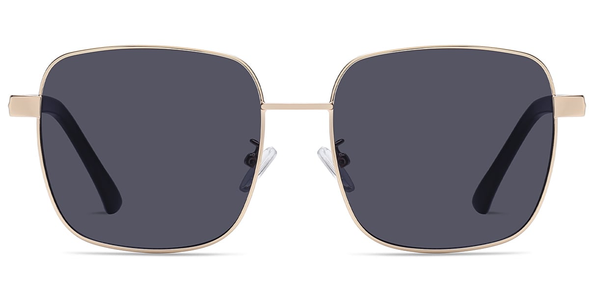 Square Sunglasses gold+dark_grey_polarized