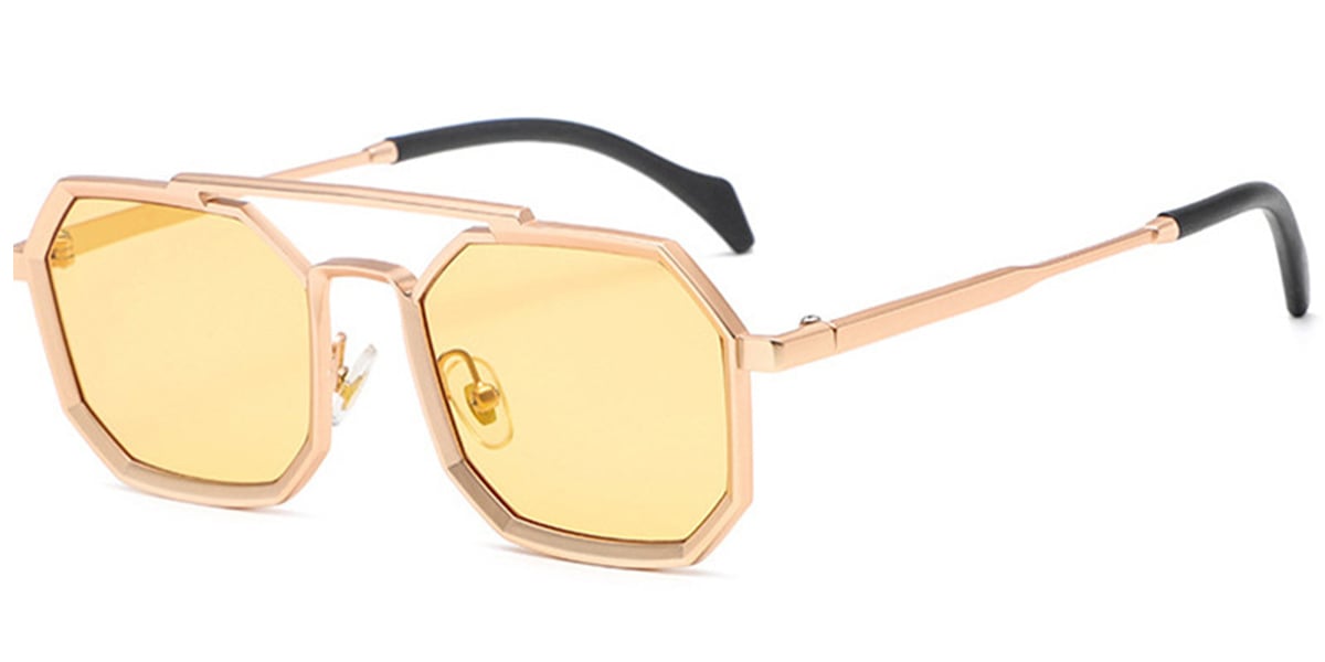 Aviator Sunglasses gold+yellow