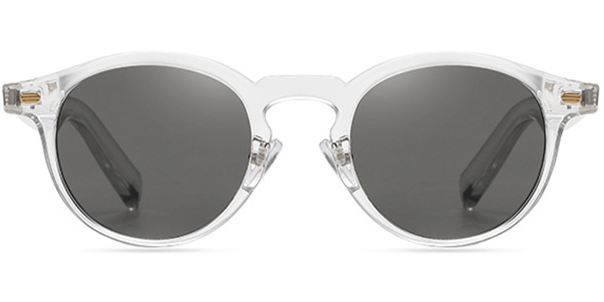 Round Sunglasses translucent+dark_grey