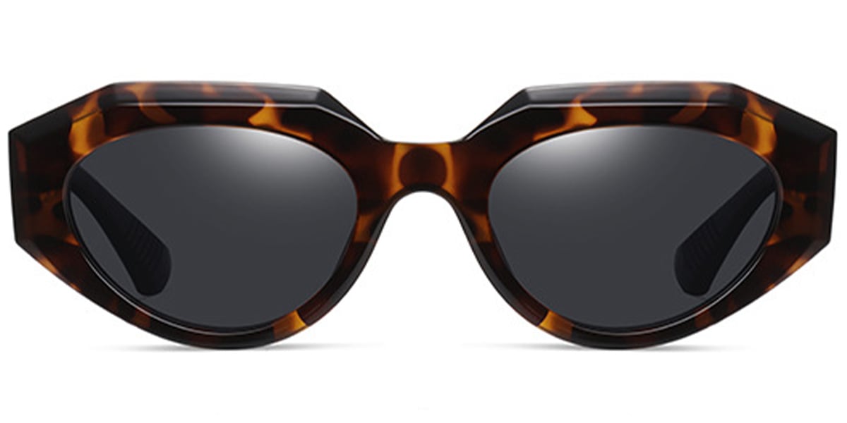 Geometric Sunglasses tortoiseshell+dark_grey_polarized