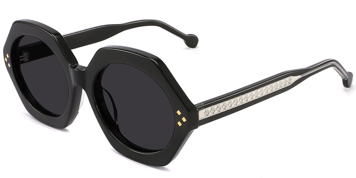 Acetate Geometric Sunglasses 