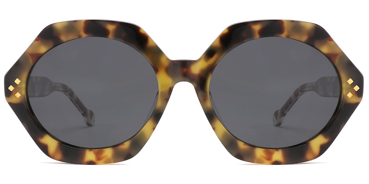 Acetate Geometric Sunglasses 