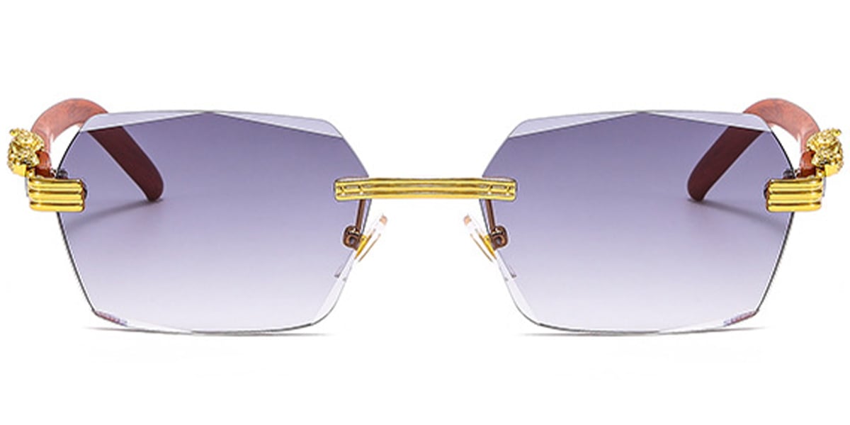 Geometric Sunglasses gold+gradient_grey