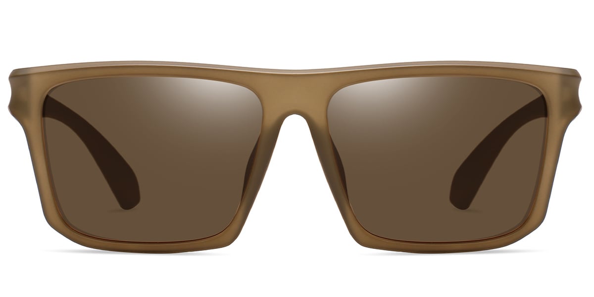 Square Sunglasses translucent-coffee+amber_polarized