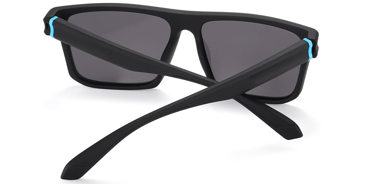 Square Sunglasses black+dark_grey_polarized