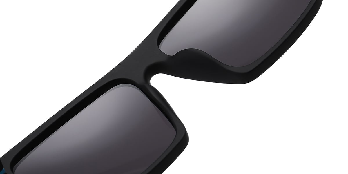 Square Sunglasses black+dark_grey_polarized