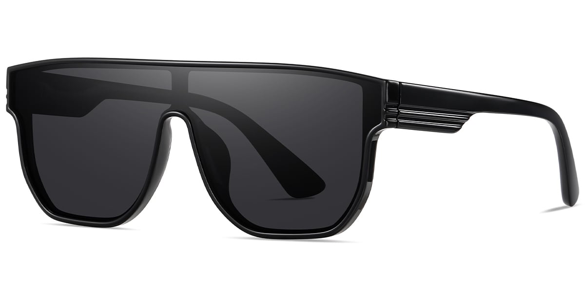 Geometric Sunglasses black+dark_grey_polarized