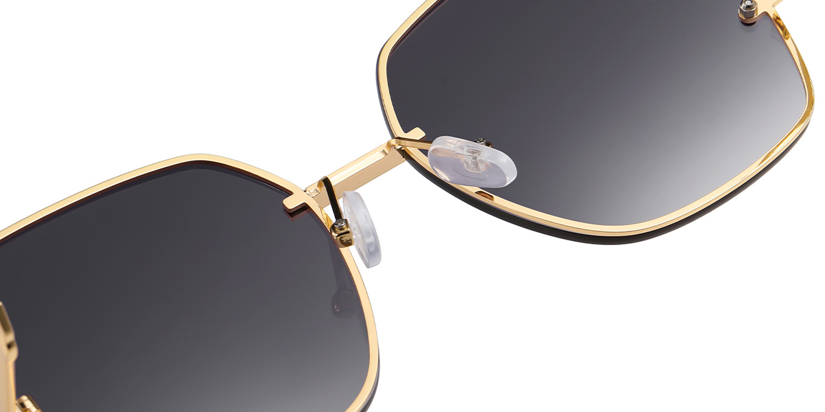 Geometric Sunglasses gold+gradient_grey