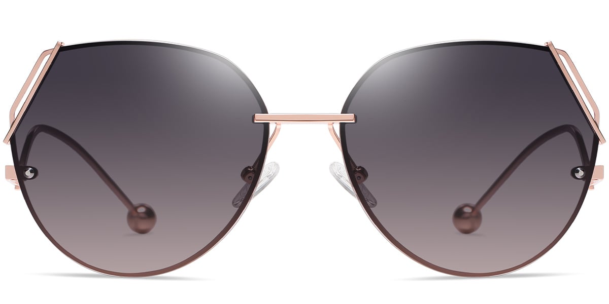 Geometric Sunglasses rose_gold+grey-pink_polarized