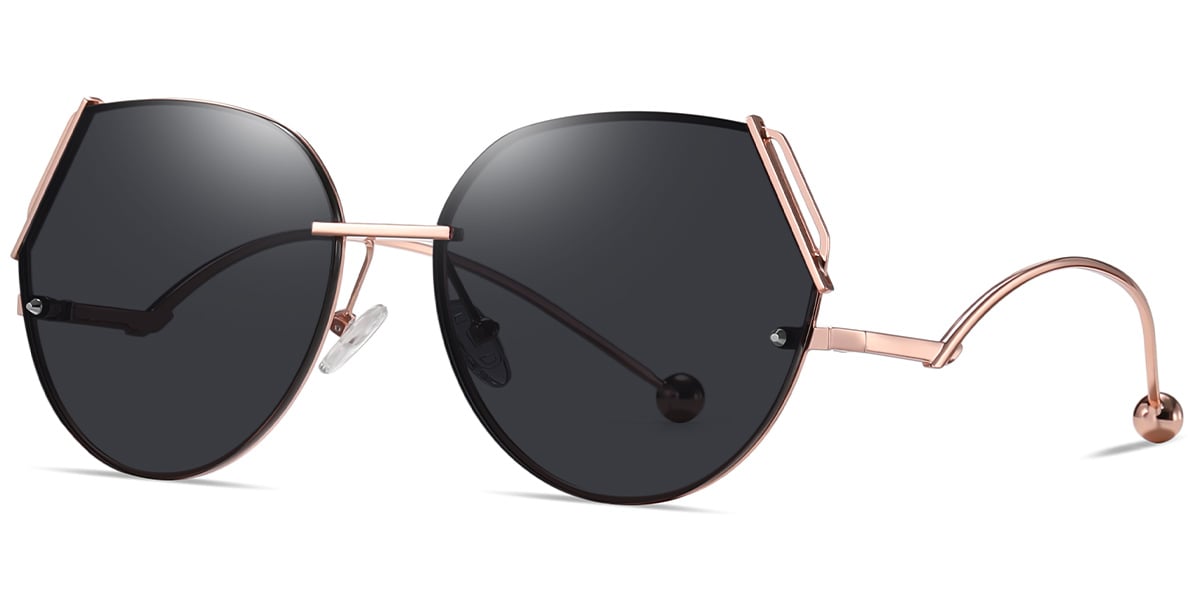 Geometric Sunglasses rose_gold+dark_grey_polarized