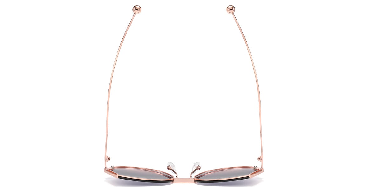 Geometric Sunglasses rose_gold+grey-pink_polarized