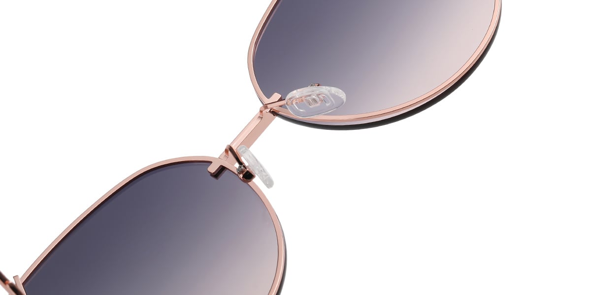 Geometric Sunglasses rose_gold+grey-pink_polarized