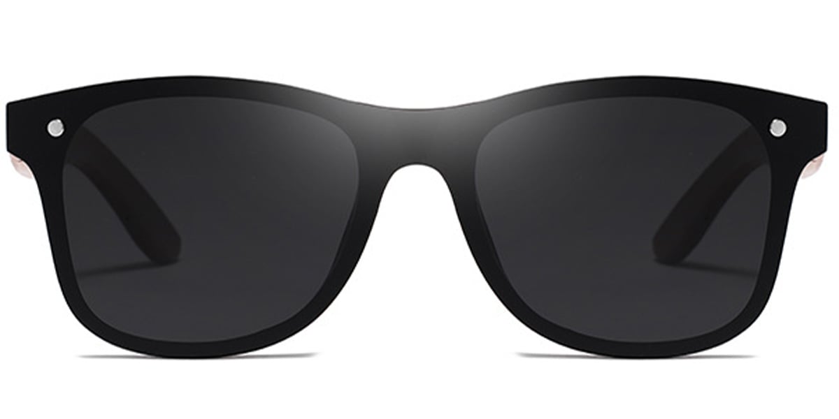 Geometric Sunglasses wood_texture-brown+dark_grey_polarized