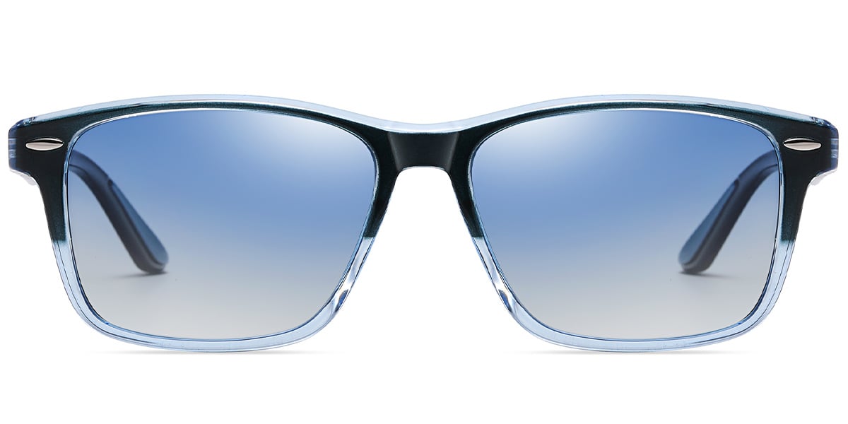 Square Sunglasses pattern-blue+gradient_blue_polarized