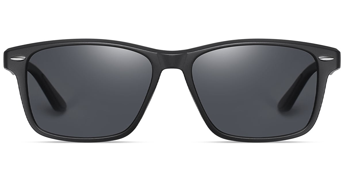 Square Sunglasses matte-black+dark_grey_polarized