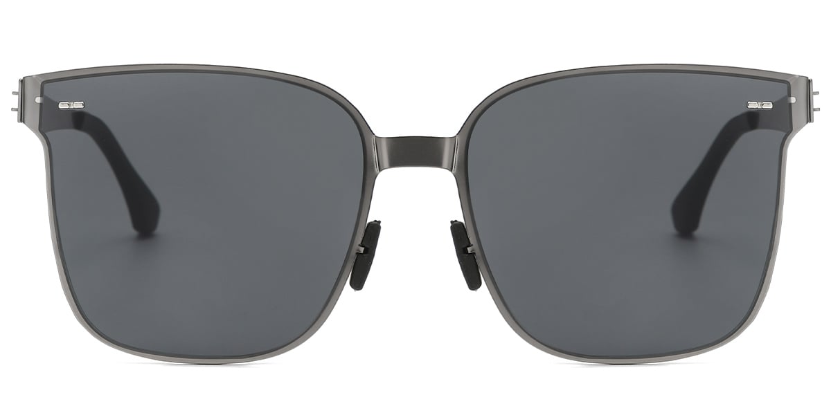 Geometric Sunglasses gun_metal+dark_grey