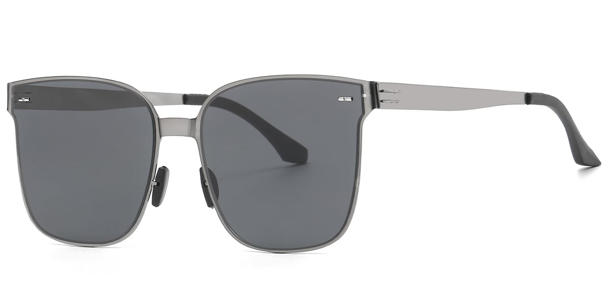 Geometric Sunglasses gun_metal+dark_grey