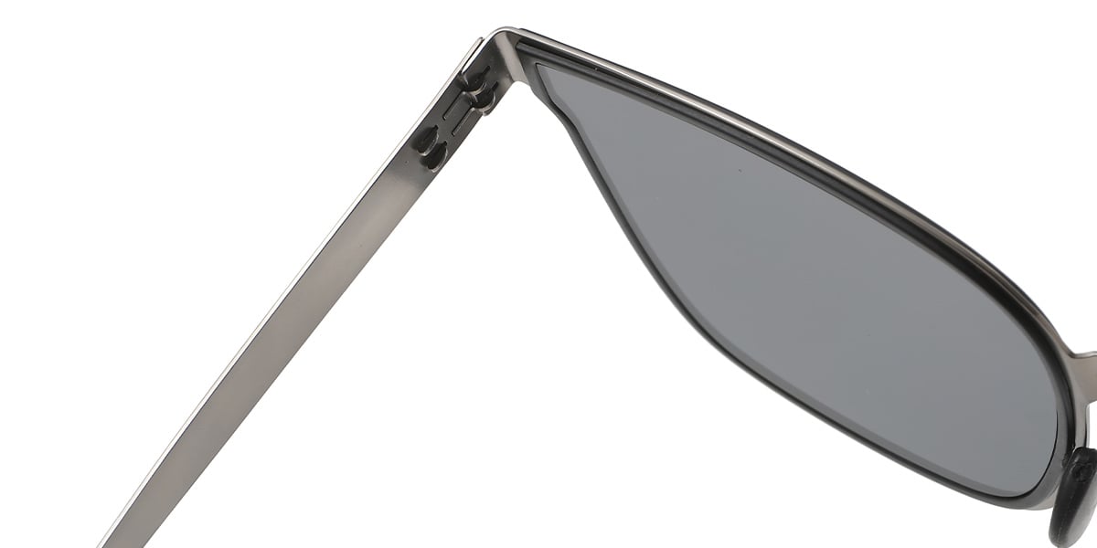 Geometric Sunglasses gun_metal+dark_grey