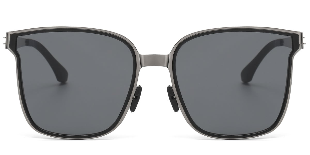 Geometric Sunglasses gun_metal+dark_grey