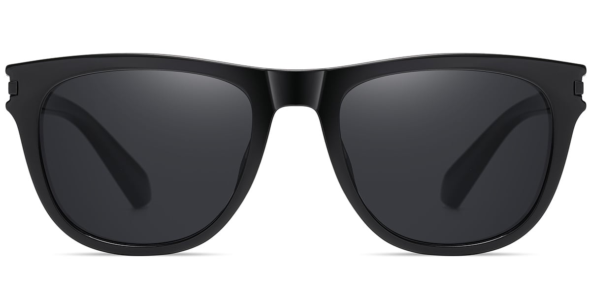 Square Sunglasses bright_black+dark_grey_polarized