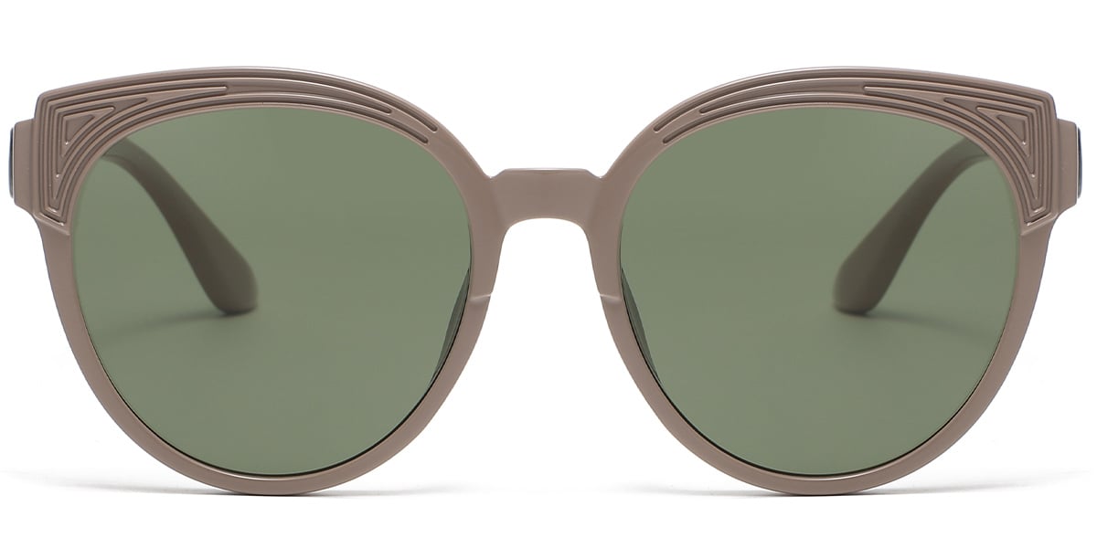 Geometric Sunglasses brown+green_polarized