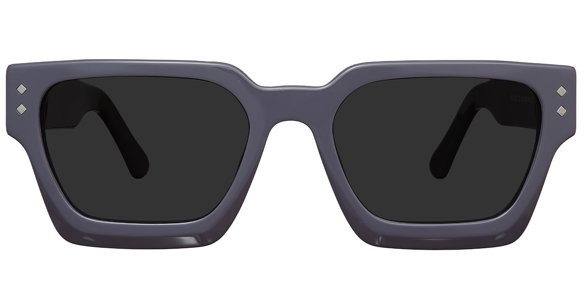 Acetate Square Sunglasses grey+dark_grey_polarized