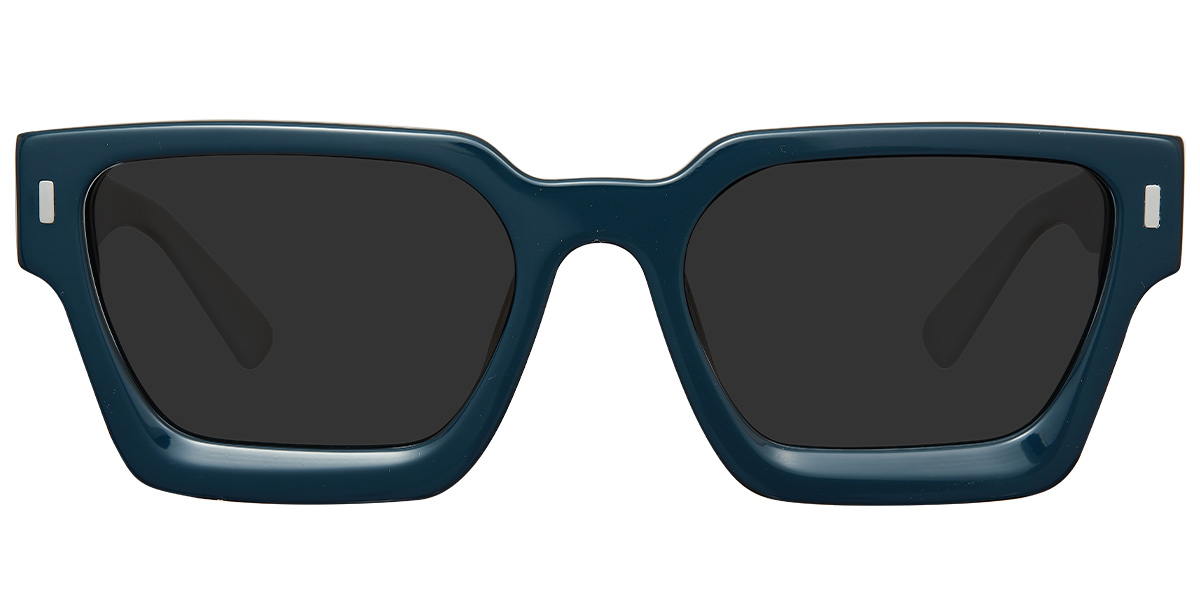 Acetate Square Sunglasses dark_green+dark_grey_polarized