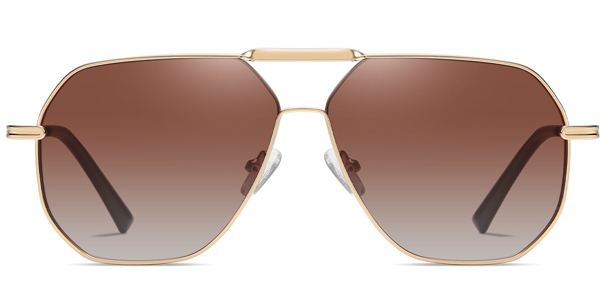 Aviator Sunglasses gold+gradient_amber_polarized