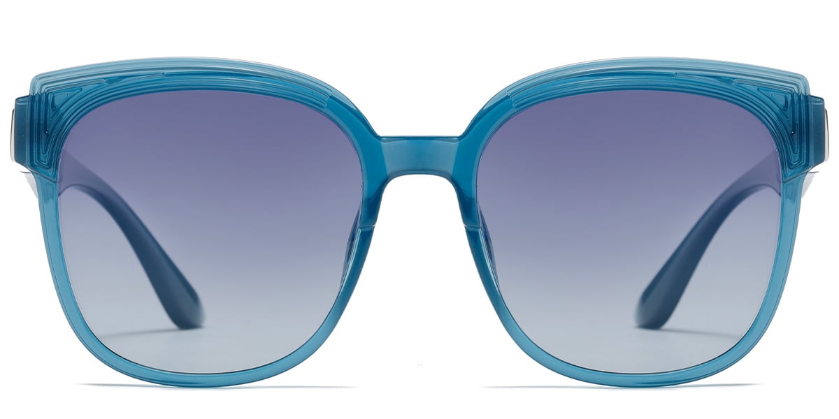 Square Sunglasses translucent-blue+gradient_blue_polarized