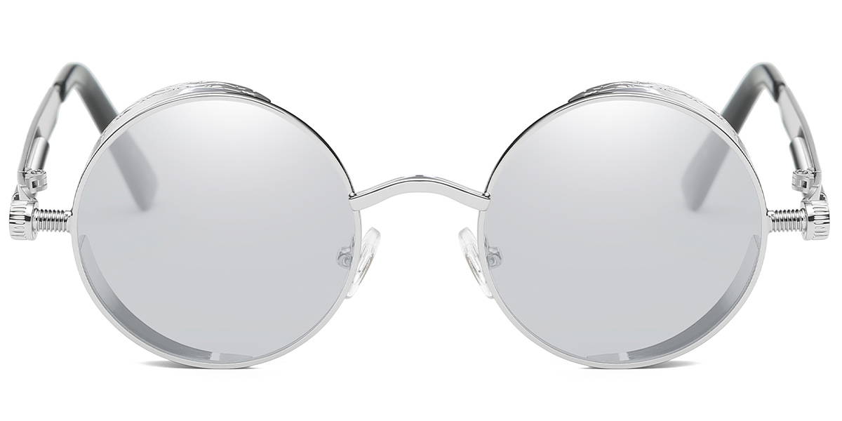 Round Sunglasses silver+mirrored_silver