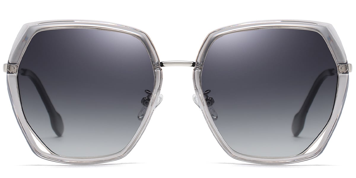 Geometric Sunglasses translucent+gradient_grey_polarized