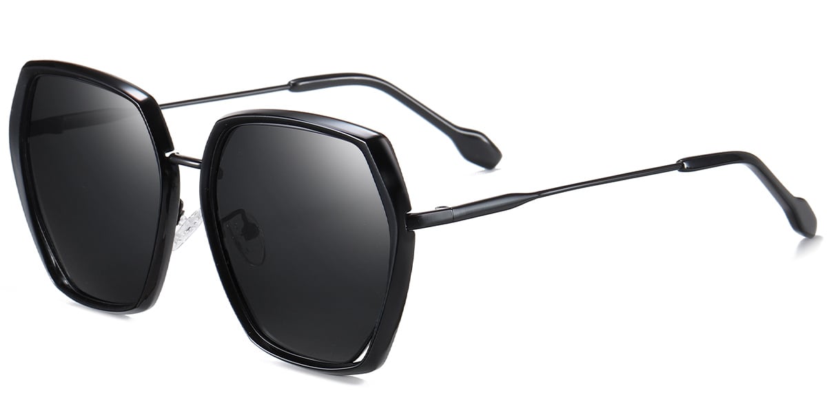 Geometric Sunglasses black+dark_grey_polarized