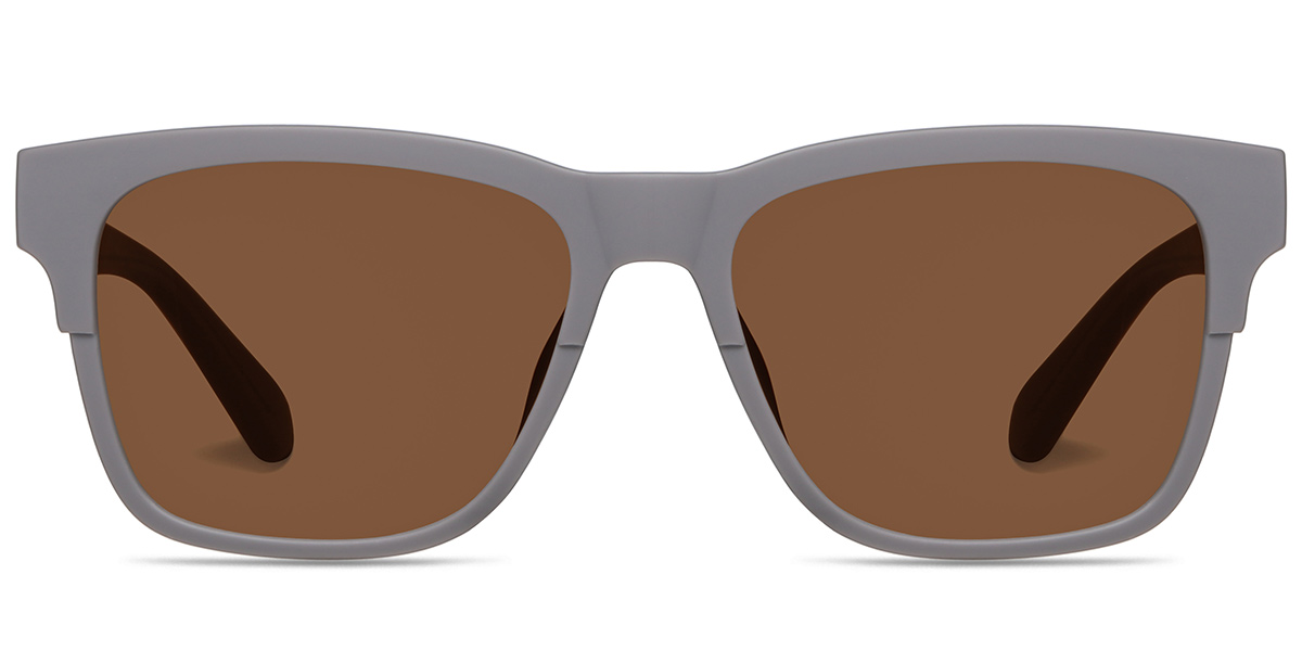Square Sunglasses grey+amber_polarized