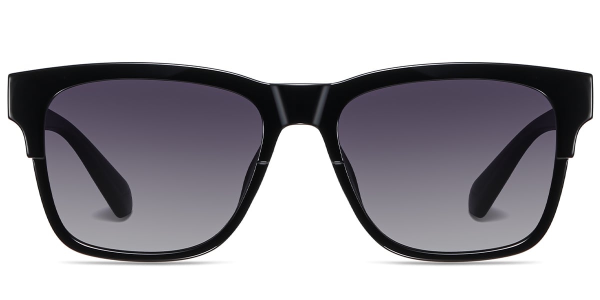 Square Sunglasses bright_black+gradient_grey_polarized