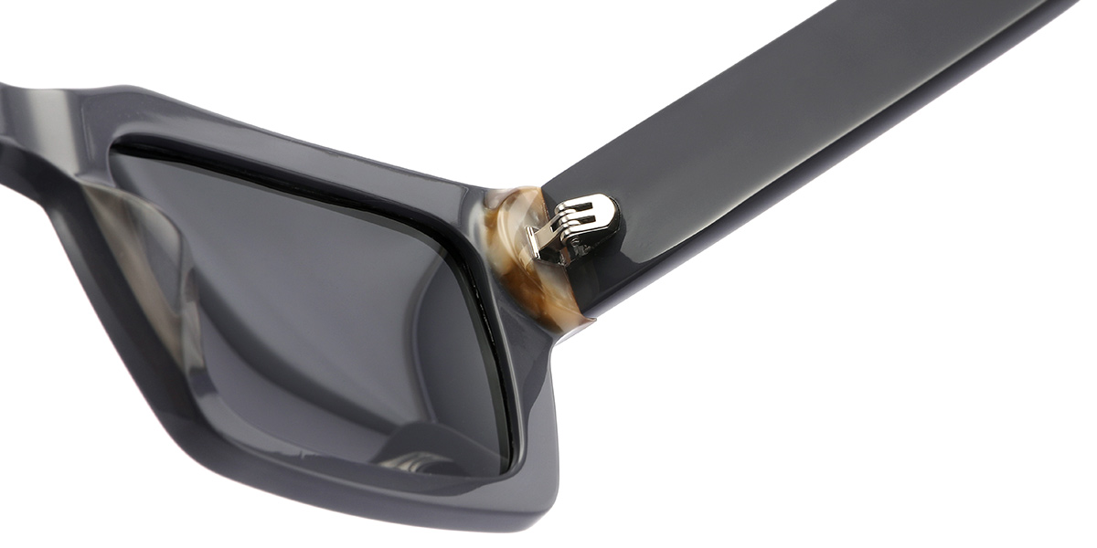 Acetate Square Sunglasses grey+dark_grey_polarized