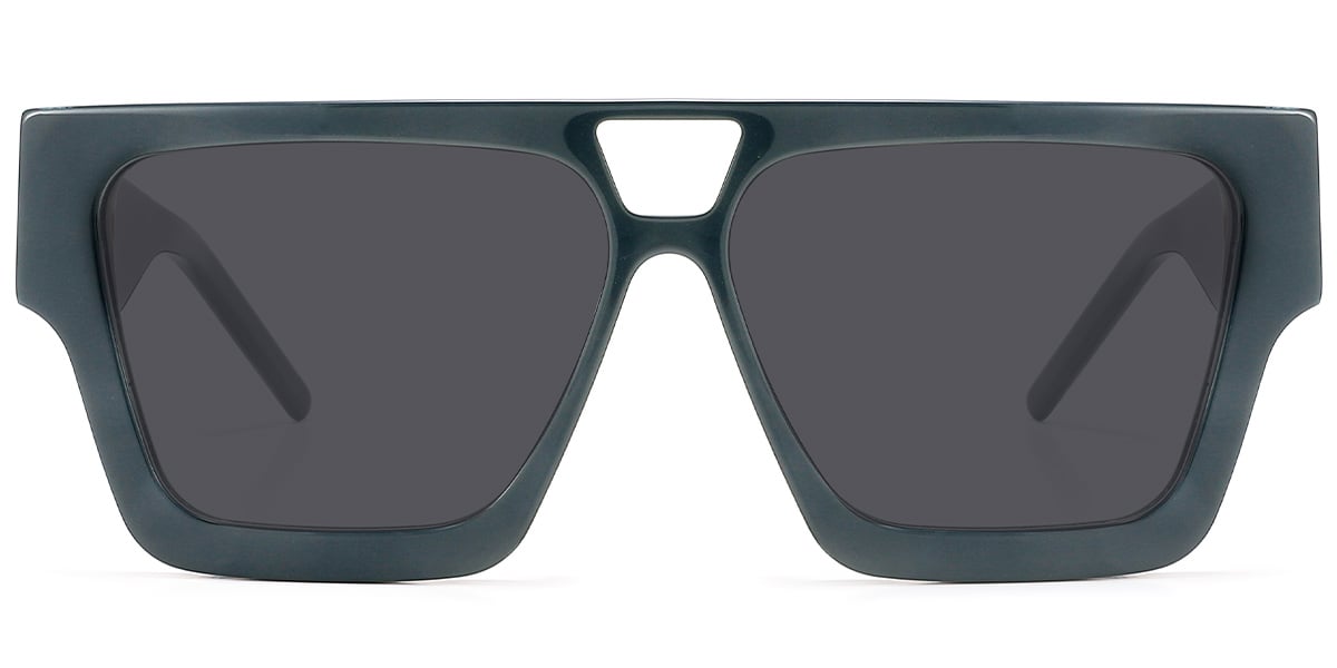 Acetate Aviator Sunglasses dark_green+dark_grey_polarized